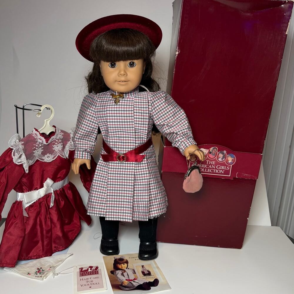 American Girl Samantha Pleasant Company Doll & Outfit Collection lot